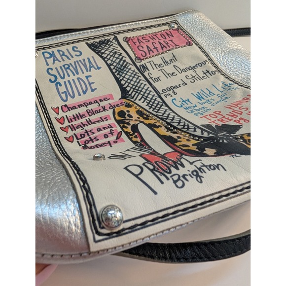 Brighton Art to Wear "Paris Survival Guide" Crossbody Fashion Collectors‎ Purse - Picture 10 of 11